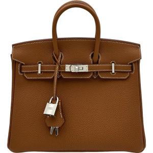 エルメス HERMES バーキン25 G刻 ゴールド シルバー金具 トゴ ハンドバッグ レディース 中古