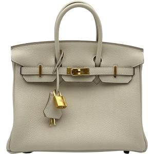 エルメス HERMES バーキン25 K刻 クレ ゴールド金具 トゴ ハンドバッグ レディース 中古