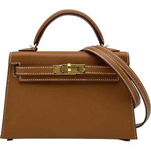 エルメス HERMES ミニケリー2 K刻 ゴールド ゴールド金具 エプソン ショルダーバッグ レディース 中古
