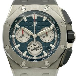 オーデマ・ピゲ AUDEMARS PIGUET ロイヤルオークオフショア クロノグラフ 26420TI.OO.A027CA.01 ブルー チタン 腕時計 メンズ 中古