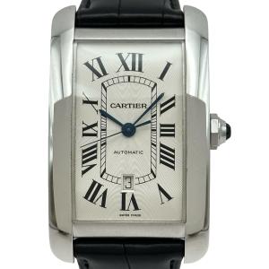 カルティエ Cartier タンク アメリカン XL W2609956 シルバー ホワイトゴールド 腕時計 メンズ 中古