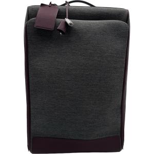 エルメス HERMES カレーシュ・エクスプレス・キャビン R刻印 ルージュアッシュ　シルバー金具 トワル スーツケース ユニセックス 中古