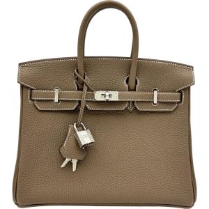 エルメス HERMES バーキン25 G刻印 エトゥープ シルバー金具 トゴ ハンドバッグ レディース 中古