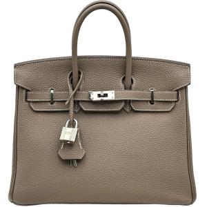 エルメス HERMES バーキン25 Z刻印 エトゥープ シルバー金具 トゴ ハンドバッグ レディース 中古