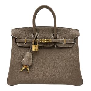 エルメス HERMES バーキン25 G刻 （2026年） エトゥープ ゴールド金具 トゴ ハンドバッグ レディース 中古