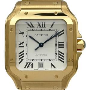 カルティエ Cartier サントス ドゥカルティエ LM WGSA0029 ホワイト ゴールド 腕時計 メンズ 中古