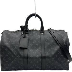 ルイ・ヴィトン LOUIS VUITTON キーポル・バンドリエール45 M40569 ブラック モノグラム・エクリプスキャンバス ボストンバッグ 中古