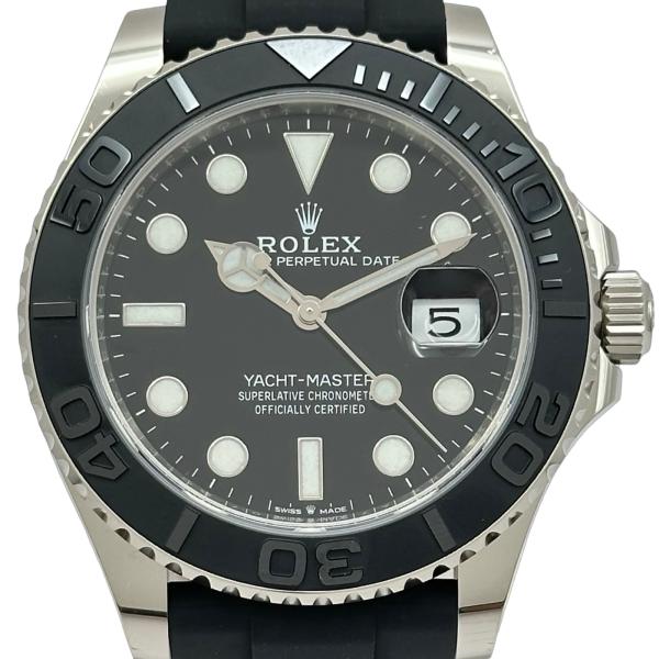 ロレックス ROLEX ヨットマスター42 226659 ブラック ホワイトゴールド 腕時計 メンズ...