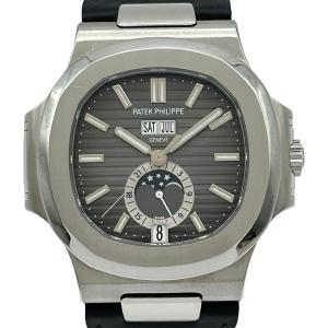 パテック・フィリップ PATEK PHILIPPE ノーチラス アニュアルカレンダー ムーンフェイズ 5726A-001 グレー SS 腕時計 メンズ 中古