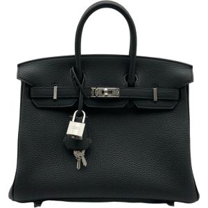 エルメス HERMES バーキン25 G刻印 ブラック シルバー金具 トゴ ハンドバッグ レディース 中古