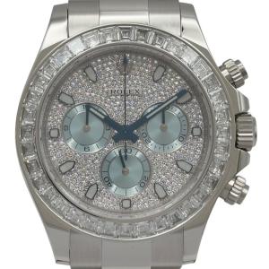 ロレックス ROLEX デイトナ パヴェダイヤ/アイスブルー 116576TBR アイスブルー プラチナ 腕時計 メンズ 中古