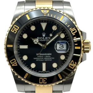 ロレックス ROLEX サブマリーナ 116613LN ブラック ゴールド/ステンレススチール 腕時計 メンズ 中古