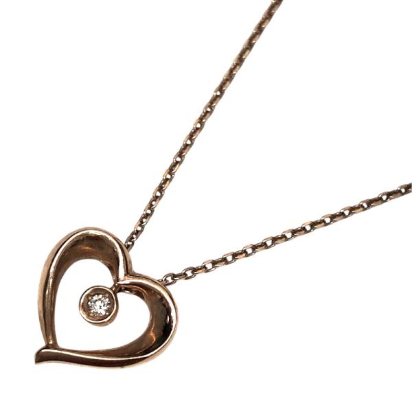 スタージュエリー STAR JEWELRY ハートモチーフ ダイヤネックレス ゴールド Au416 ...
