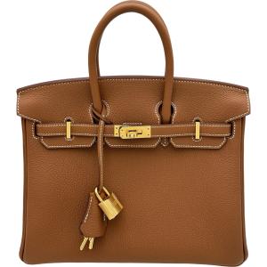 エルメス HERMES バーキン25 K刻印 ゴールド ゴールド金具 トゴ ハンドバッグ レディース 中古