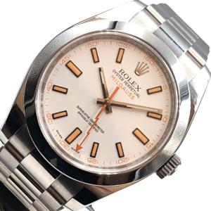 ロレックス ROLEX ミルガウス  116400 ホワイト ステンレススチール SS 腕時計 メン...