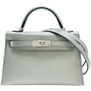 エルメス HERMES ミニケリー2 K刻 アルジャン/シルバー金具 シェーブルシャムキラ ショルダーバッグ レディース 中古