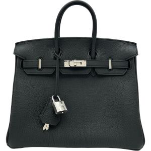 エルメス HERMES バーキン25 G刻印 ブラック シルバー金具 トゴ ハンドバッグ レディース 中古
