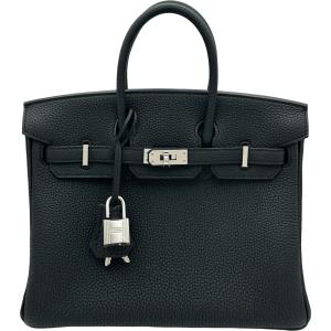 エルメス HERMES バーキン25 G刻印 ブラック シルバー金具 トゴ ハンドバッグ レディース 中古