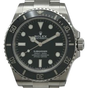 ロレックス ROLEX サブマリーナー ノンデイト 124060 ブラック ステンレススチール 腕時計 メンズ 中古