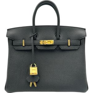 エルメス HERMES バーキン25 G刻印（2026年製） ブラック ゴールド金具 トゴ ハンドバッグ レディース 中古
