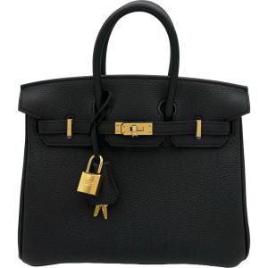 エルメス HERMES バーキン25 G刻印 ブラック ゴールド金具 トゴ ハンドバッグ レディース 中古
