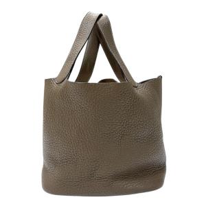 （中古）エルメス HERMES ピコタンロック TGM ハンドバッグ トリヨンクレマンス レザー マラカイト グリーン シルバー金具 □R刻印 HERMES（エルメス） （中古）エルメス ピコタンロック TGM