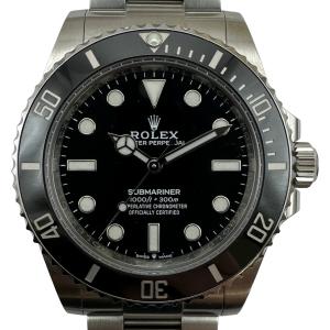 ロレックス ROLEX サブマリーナ ノンデイト 124060 ブラック ステンレススチール 腕時計 メンズ 中古