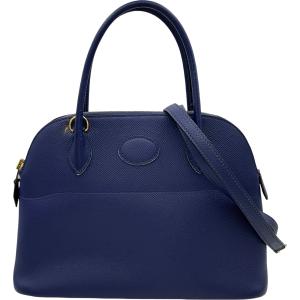 エルメス HERMES ボリード27 D刻印　(2019年製) ブルーアンクル ゴールド金具 エプソン ショルダーバッグ レディース 中古
