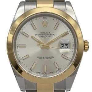 ロレックス ROLEX デイトジャスト41 126303 シルバー ゴールド/ステンレススチール 腕時計 メンズ 中古