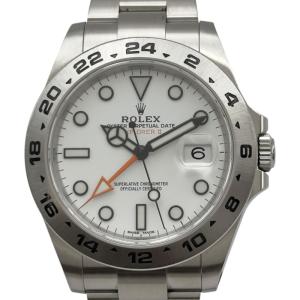 ロレックス ROLEX エクスプローラー2 216570 ホワイト ステンレススチール 腕時計 メンズ 中古