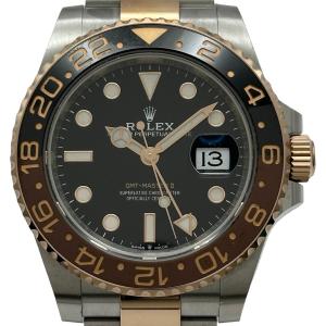 ロレックス ROLEX GMTマスター2 1276711CHNR ブラック ピンクゴールド/ステンレススチール 腕時計 メンズ 中古