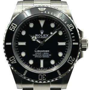 ロレックス ROLEX サブマリーナ ノンデイト 124060 ブラック ステンレススチール 腕時計 メンズ 中古