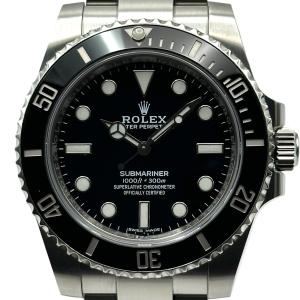 ロレックス ROLEX サブマリーナ ノンデイト 114060 ブラック ステンレススチール 腕時計 メンズ 中古