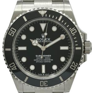 ロレックス ROLEX サブマリーナ ノンデイト 124060 ブラック ステンレススチール 腕時計 メンズ 中古