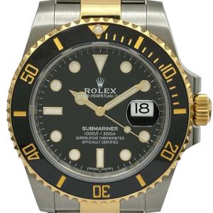 ロレックス ROLEX サブマリーナ 116613LN ブラック ゴールド/ステンレススチール 腕時計 メンズ 中古