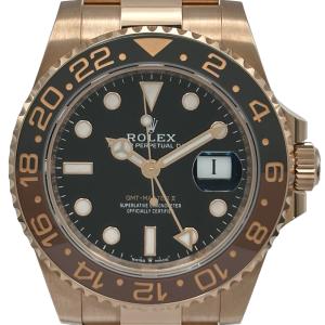 ロレックス ROLEX GMTマスター2 126715CHNR ブラック ピンクゴールド 腕時計 メンズ 中古