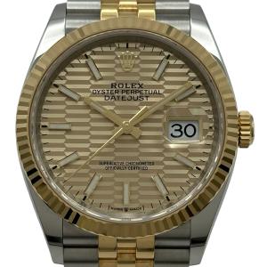 ロレックス ROLEX デイトジャスト36 フルーテッドモチーフ 126233 ゴールド ゴールド/ステンレススチール 腕時計 メンズ 中古