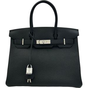 エルメス HERMES バーキン30 G刻印 ブラック シルバー金具 トゴ ハンドバッグ レディース 中古