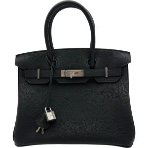 エルメス HERMES バーキン30 G刻印 ブラック シルバー金具 トゴ ハンドバッグ レディース 中古