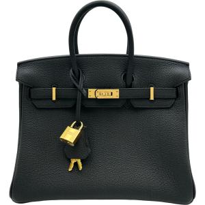 エルメス HERMES バーキン25 G刻印 ブラック ゴールド金具 トゴ ハンドバッグ レディース 中古