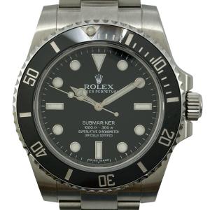 ロレックス ROLEX サブマリーナ ノンデイト 114060 ブラック ステンレススチール 腕時計 メンズ 中古