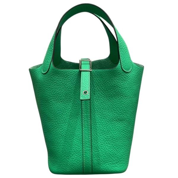 エルメス HERMES ピコタンロックPM U刻印 ヴェールコミック　シルバー金具 トリヨン ハンド...