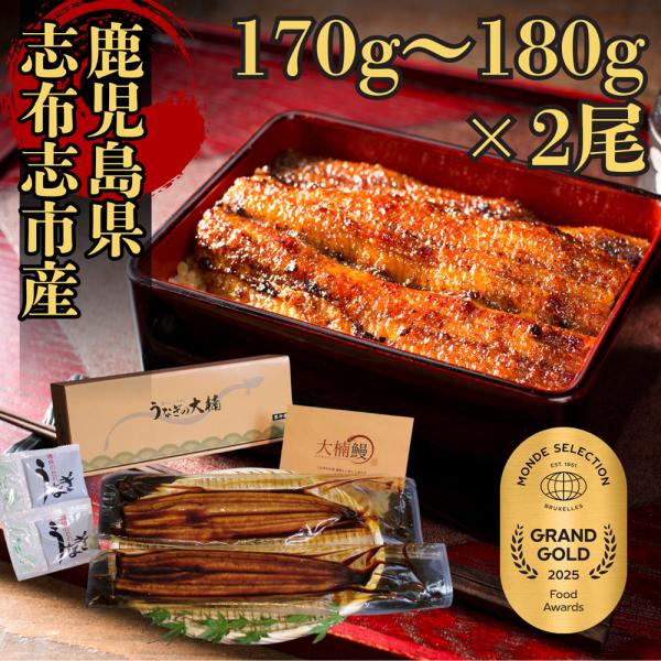大楠 うなぎ 蒲焼き 170g~180g 2尾 ウナギ 国産 鰻 鹿児島県産 志布志市 内祝 い ギ...