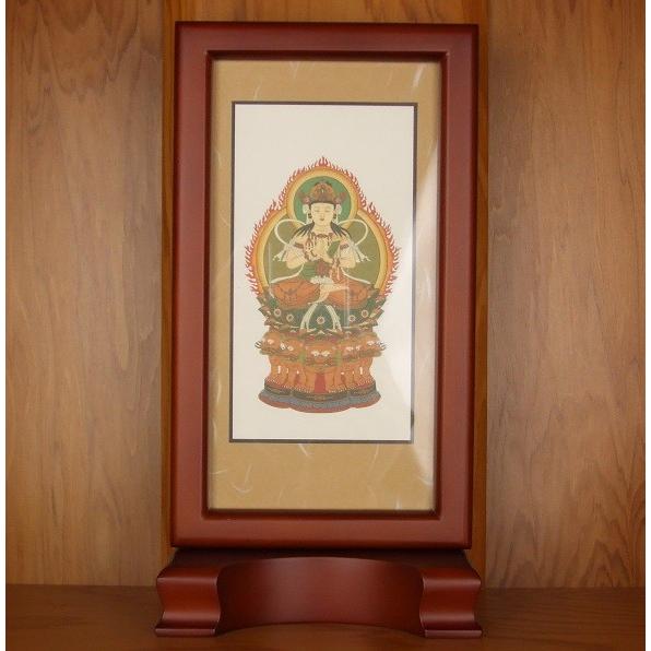 スタンド式掛軸ブラウン色「大日如来」サイズ（大）