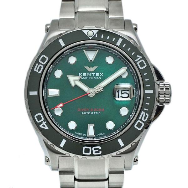 KENTEX S706M-17 メンズ 腕時計 マリンマン シーホース II グリーン白蝶貝文字盤 ...