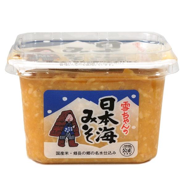 日本海味噌 雪ちゃんの日本海みそ 500gカップ入り 国産米使用 米こうじ味噌 富山県 剱岳 北陸
