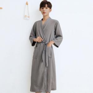 ガウン メンズ ロングガウン ロング丈 春 バ...の詳細画像4