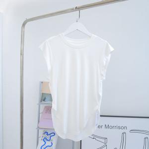 ゆったり 通気Tシャツ 丸み裾 サイドスリット...の詳細画像2