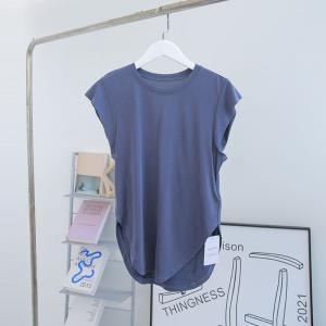 ゆったり 通気Tシャツ 丸み裾 サイドスリット...の詳細画像3