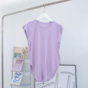 ゆったり 通気Tシャツ 丸み裾 サイドスリット...の詳細画像4
